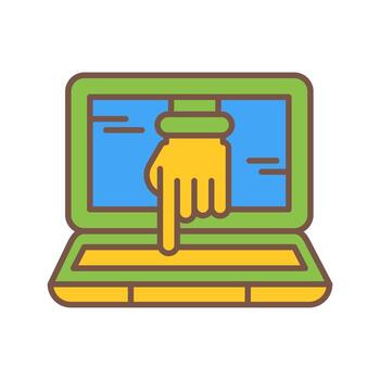 icono de vector de piratería informática