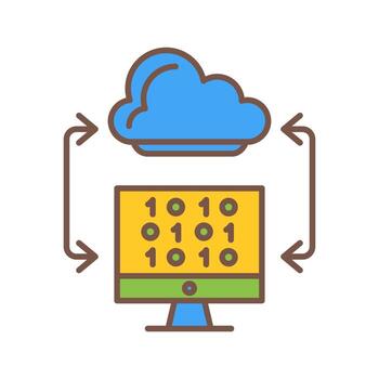 Cloud Coding Vector Icon