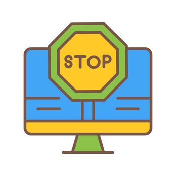 detener icono de vector
