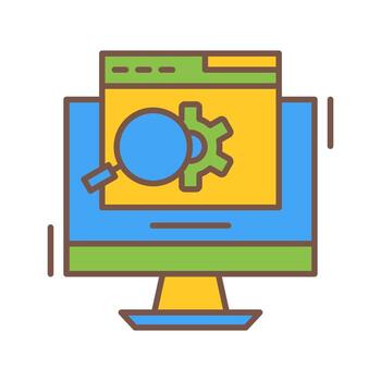 icono de vector de motor de búsqueda