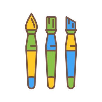 Brushes Vector Icon