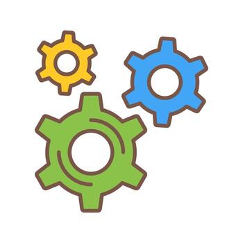 icono de vector de engranaje