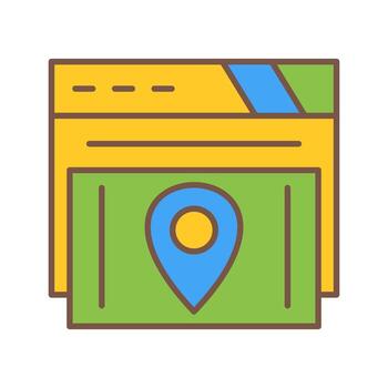 icono de vector de ubicación de mapa