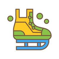 icono de vector de patinaje sobre hielo