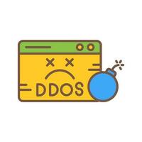 icono de vector de ddos