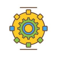 icono de vector de proceso automatizado