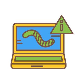 icono de vector de gusano