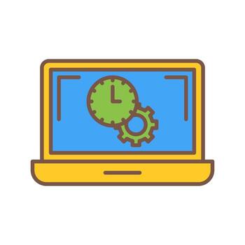 Flex Time Vector Icon
