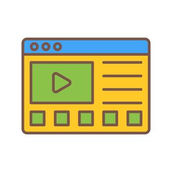 icono de vector de tutoriales en línea