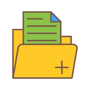 icono de vector de carpeta
