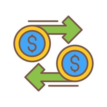icono de vector de dólar