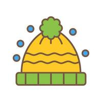 icono de vector de sombrero de invierno