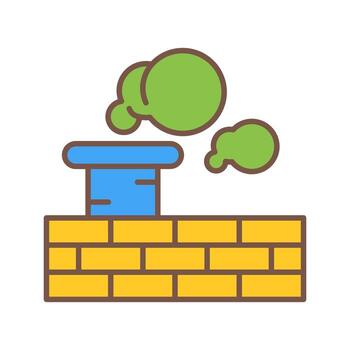 icono de vector de chimenea