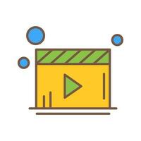 icono de vector de reproductor de video