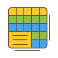 Table Data Vector Icon