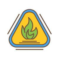 Caution Fire Vector Icon