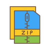 icono de vector de archivo zip