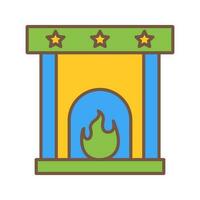 icono de vector de chimenea