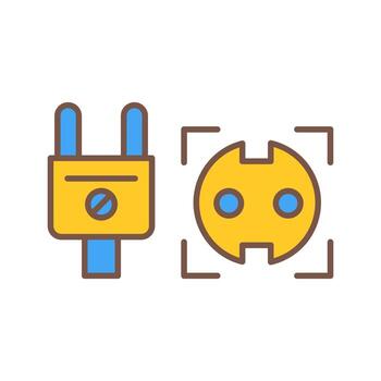 icono de vector de enchufe