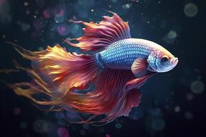 Beauty fantasy fighting fish art , photo