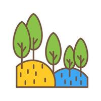 icono de vector de bosque