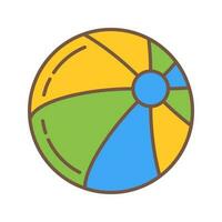 icono de vector de pelota de playa