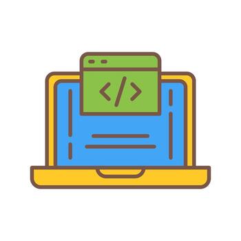 icono de vector de codificación