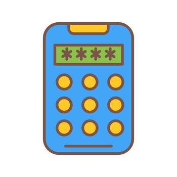 icono de vector de código pin