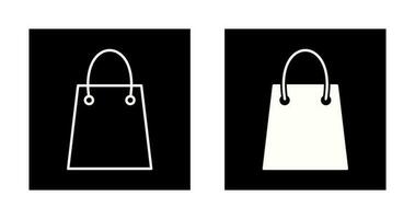 icono de vector de bolsa de compras única