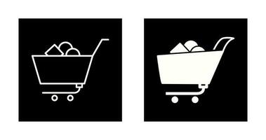 icono de vector de carrito de compras único ii