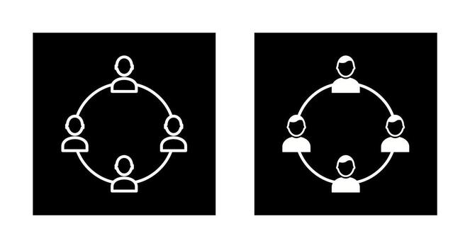 icono de vector de grupo de red único