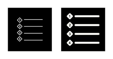 icono de vector de lista numerada única