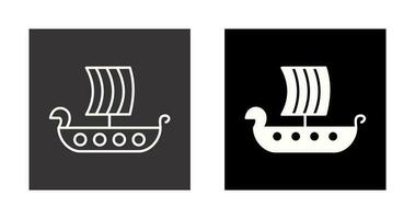 icono de vector de barco vikingo