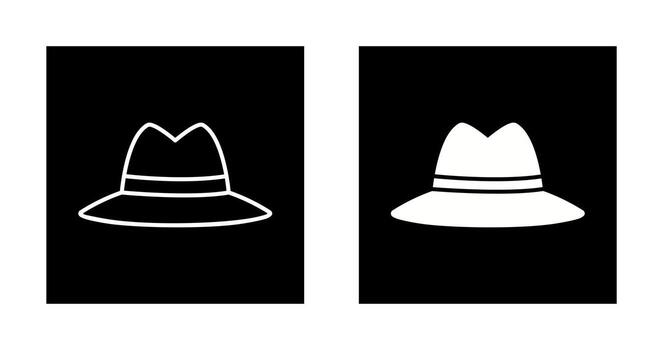 icono de vector de sombrero