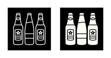 icono de vector de botellas de cerveza