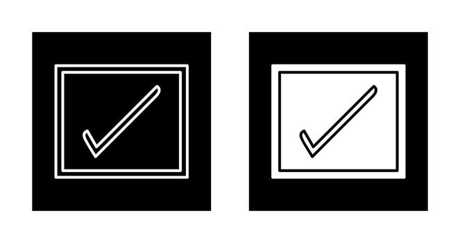 icono de vector de casilla de verificación