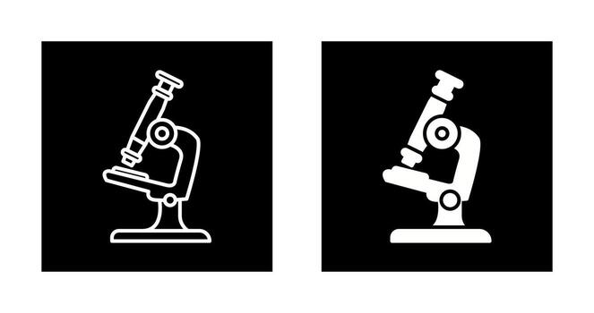 icono de vector de microscopio