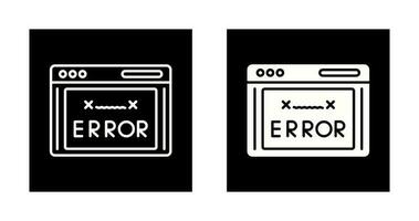 icono de vector de código de error