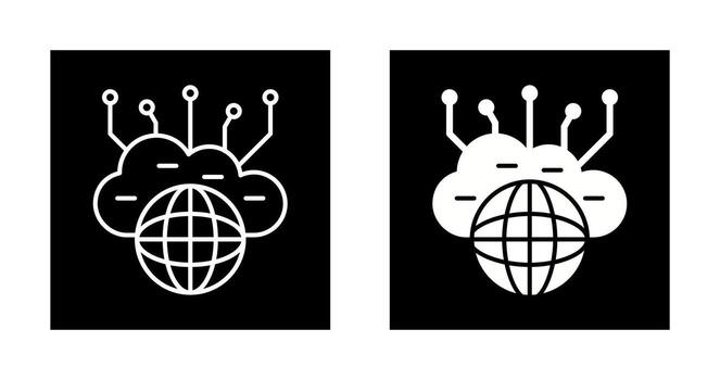 Computing Cloud Vector Icon