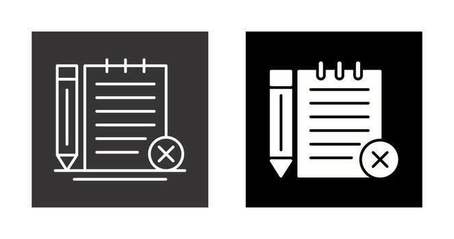 Unchecked Notes Vector Icon