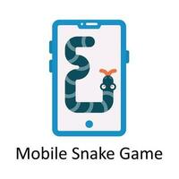 móvil serpiente juego vector plano icono diseño ilustración. Deportes y juegos símbolo en blanco antecedentes eps 10 archivo