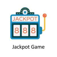 Jackpot Game Vector  Flat Icon Design illustration. Sports and games  Symbol on White background EPS 10 File