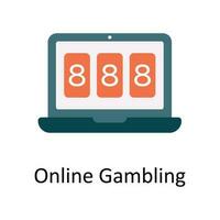 Online Gambling Vector  Flat Icon Design illustration. Sports and games  Symbol on White background EPS 10 File