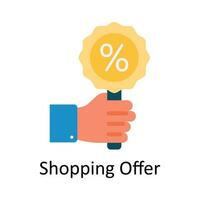 Shopping Offer Vector  Flat Icon Design illustration. Ecommerce and shopping Symbol on White background EPS 10 File