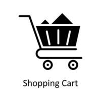 Shopping Cart Vector Solid Icon Design illustration. Seo and web Symbol on White background EPS 10 File