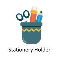 Stationery Holder Vector  Flat Icon Design illustration. Education and learning Symbol on White background EPS 10 File