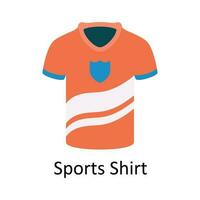 Deportes camisa vector plano icono diseño ilustración. Deportes y juegos símbolo en blanco antecedentes eps 10 archivo