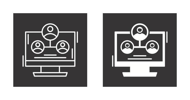 icono de vector de estructura de jerarquía