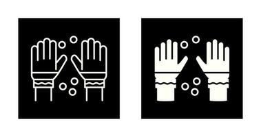 icono de vector de guantes de invierno