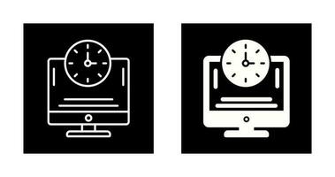 icono de vector de tiempo en línea